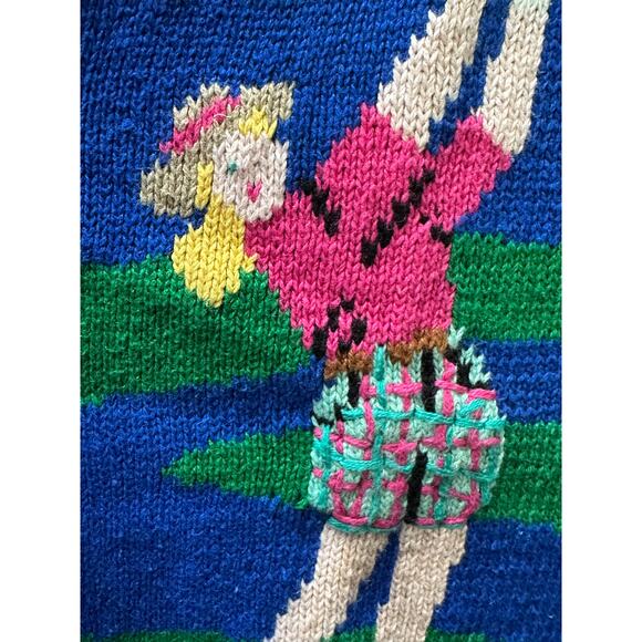 Vintage PBJ Sport Golf Cardigan Sweater Vest Short Sleeve Women’s Small - Picture 7 of 9